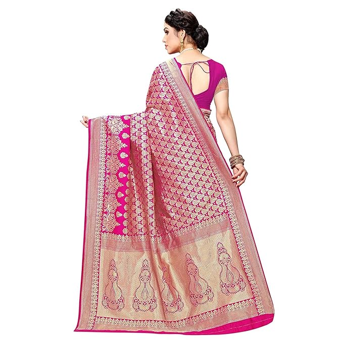 Trendy Banarasi Silk Saree with Blouse