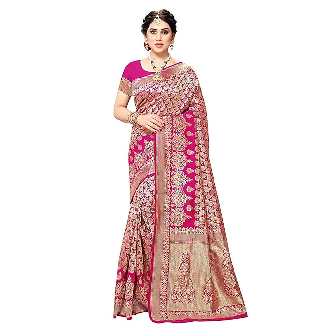 Trendy Banarasi Silk Saree with Blouse